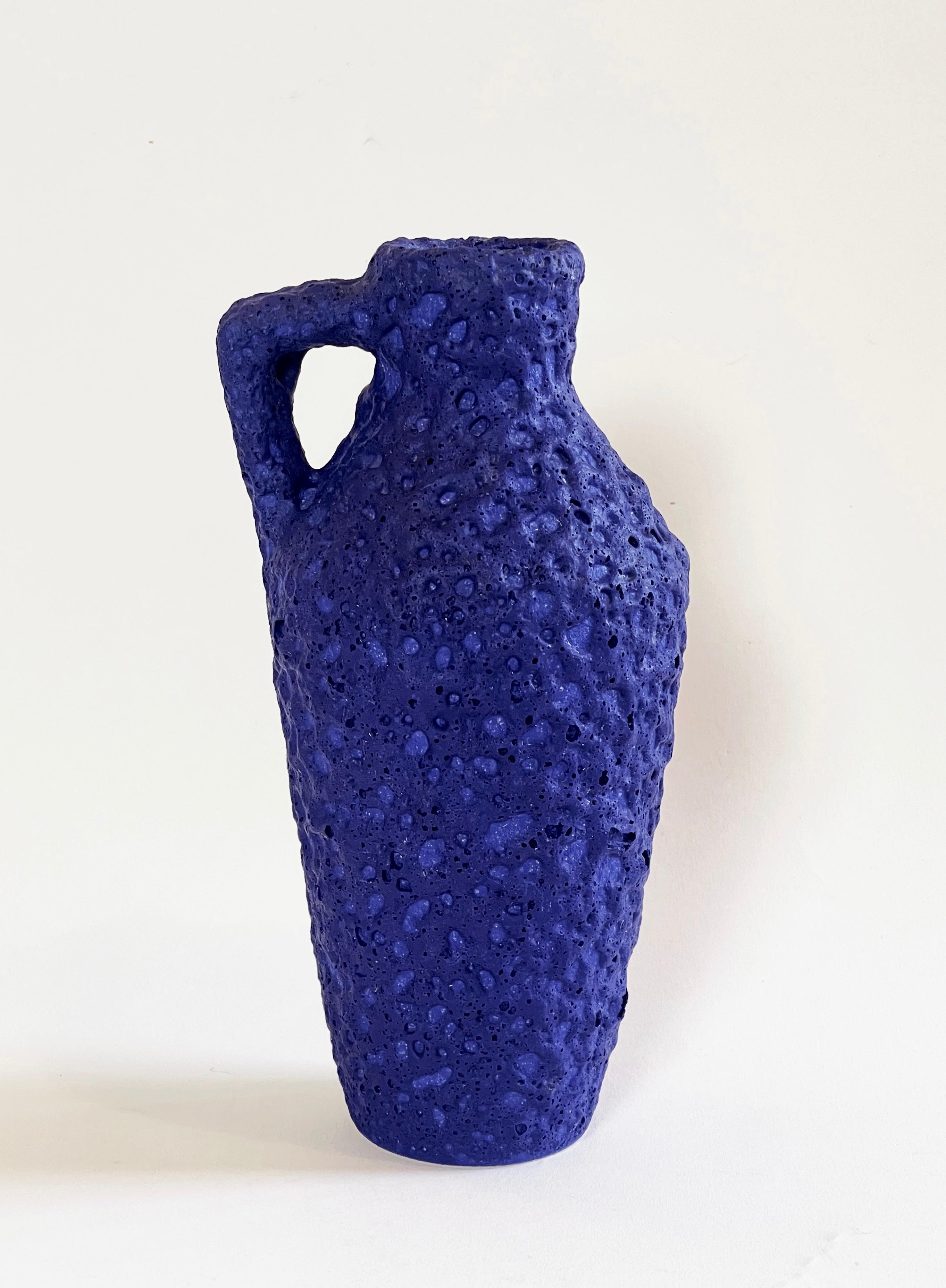 1970s Fat Lava Studio Ceramic Vase Blue Yves Klein for Silberdistel, No. 303 2