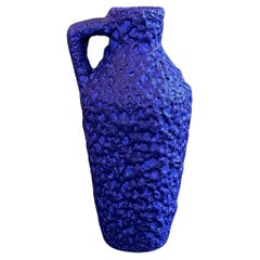 1970s Fat Lava Studio Ceramic Vase Blue Yves Klein for Silberdistel, No. 303