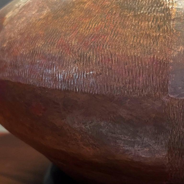 Fin du 20e siècle 1970 Lampe de table Fat Copper patiné Handmade Mexico en vente