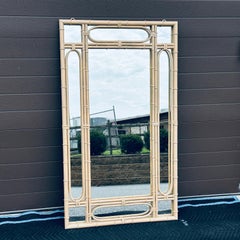1970’s Faux Bamboo Metal Wall Mirror