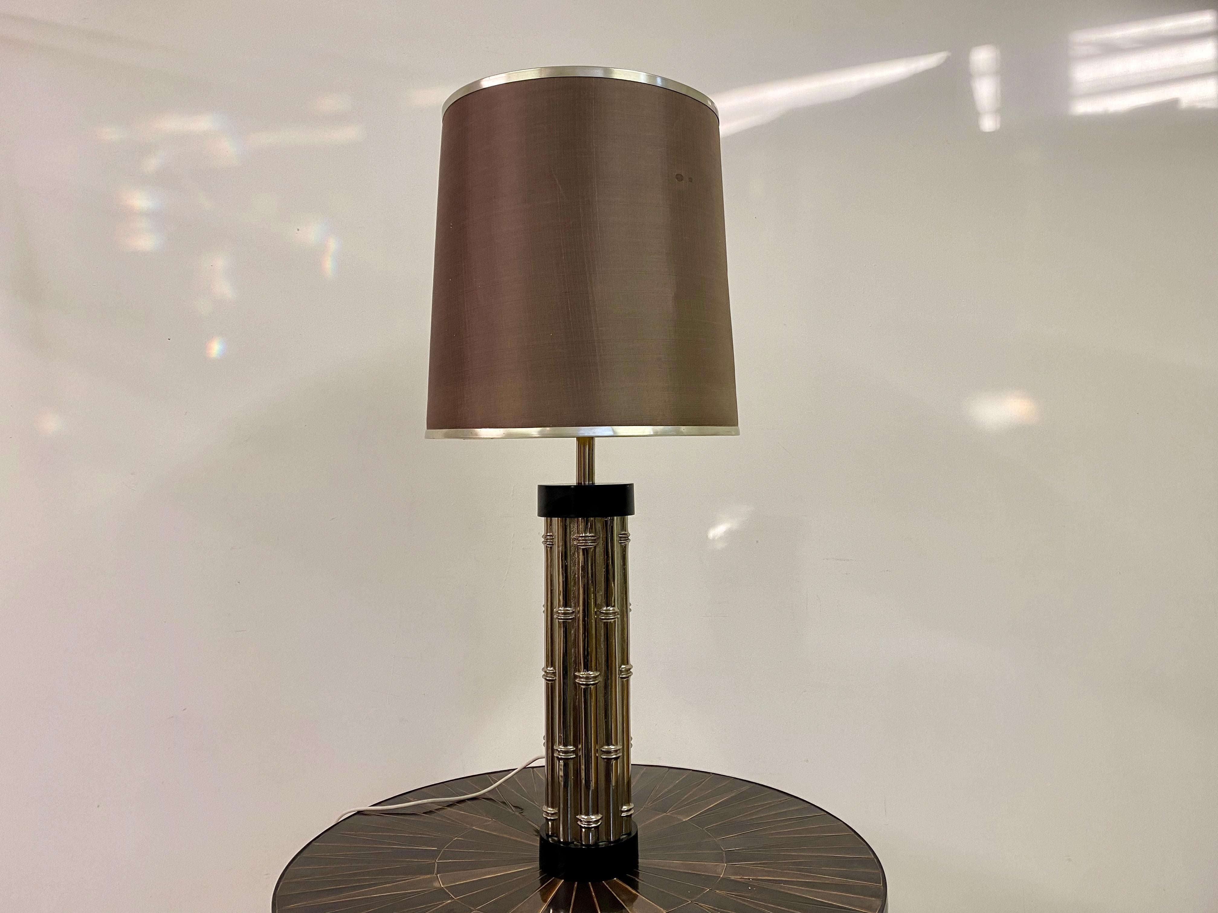 1970S Faux Bamboo Table Lamp In Good Condition For Sale In London, London