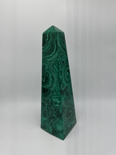 1970s Faux Malachite Porcelain Obelisk, Large