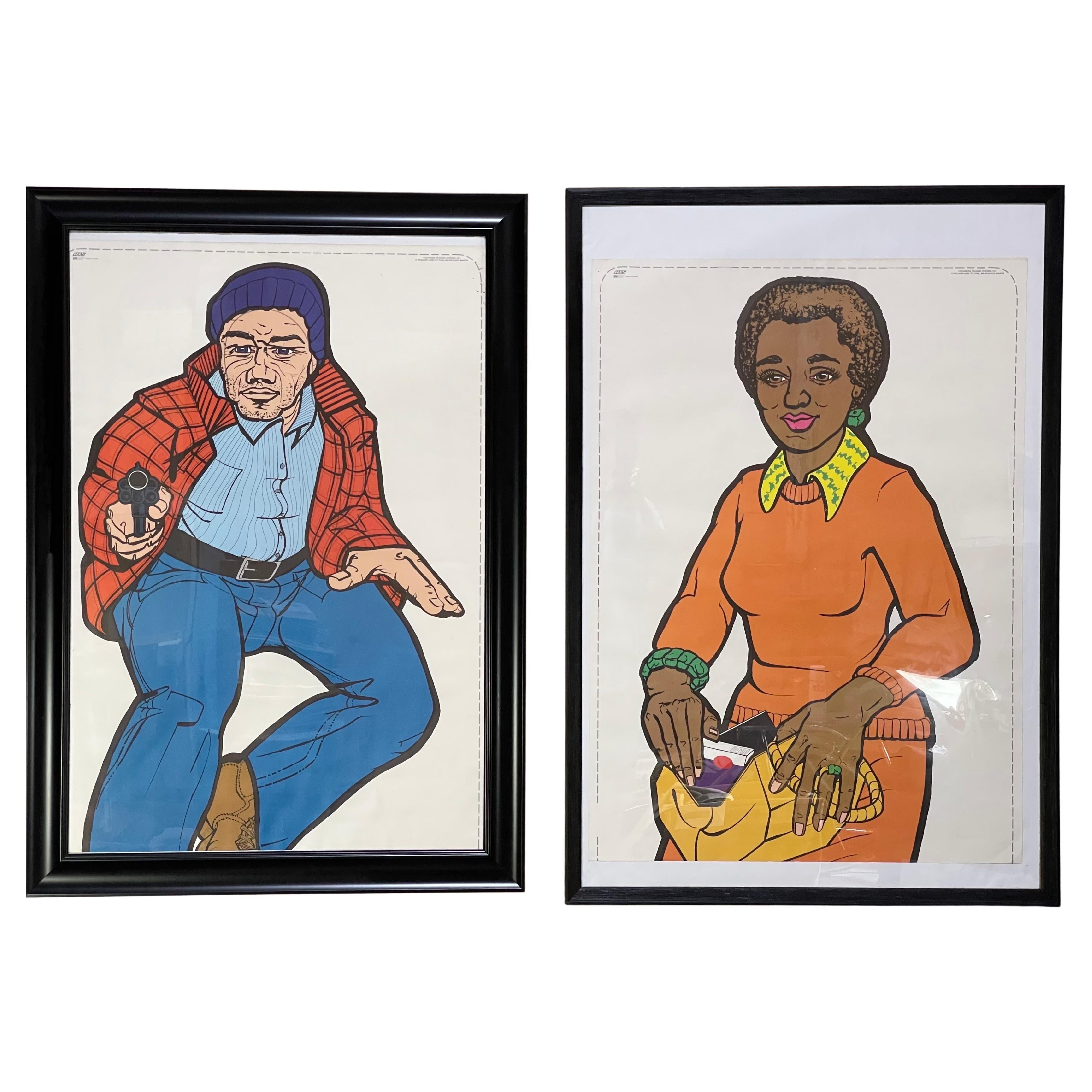 1970’s Federal Gun Range Targets Blaxsploitation Retro Comics Style Covers