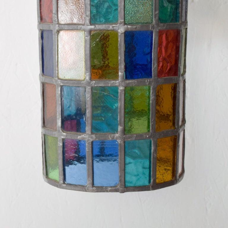 1970 stained glass chandelier