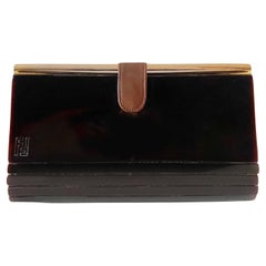 Used 1970s Fendi Brown Bakelite Clutch Bag