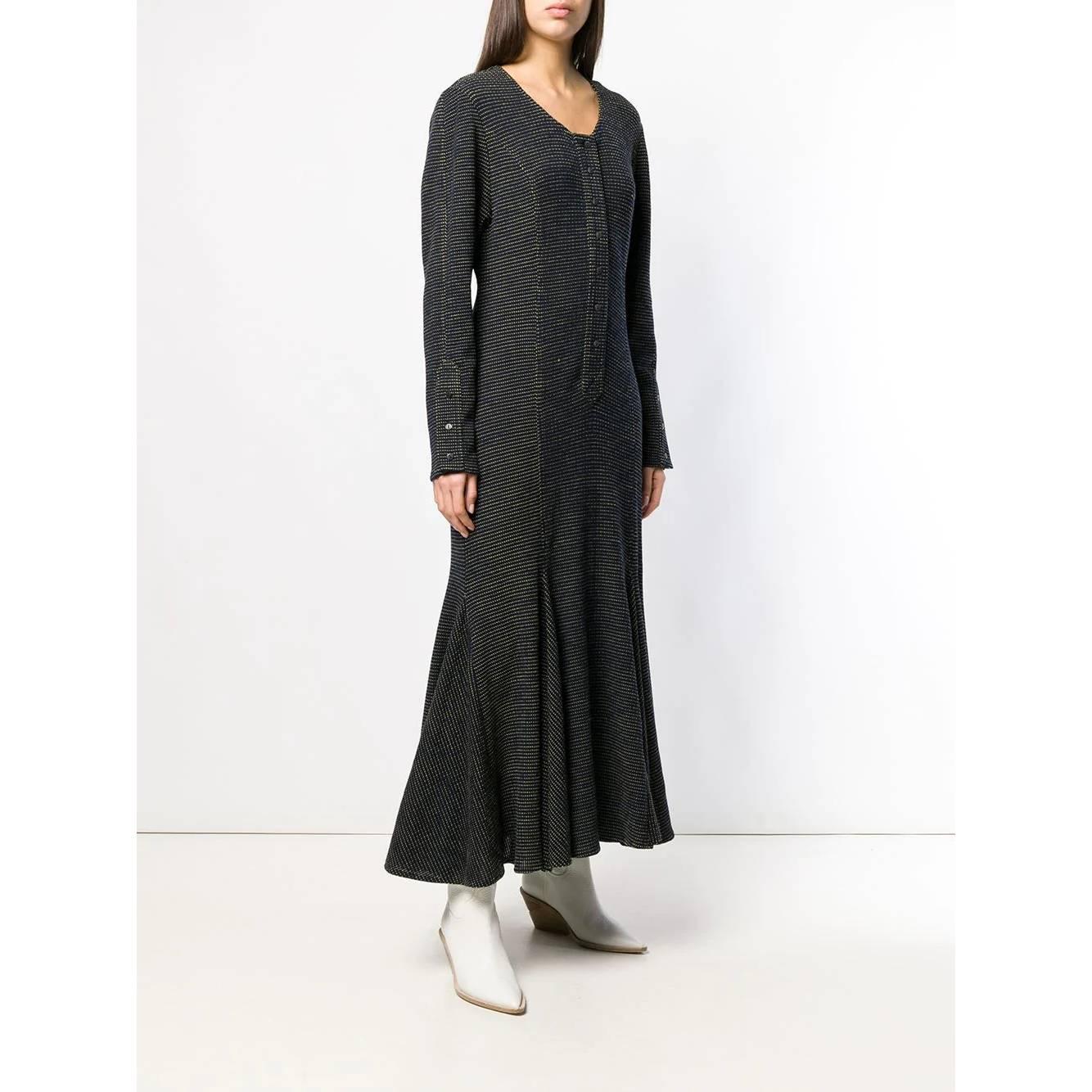 Black 1970s Fendi Long Dress