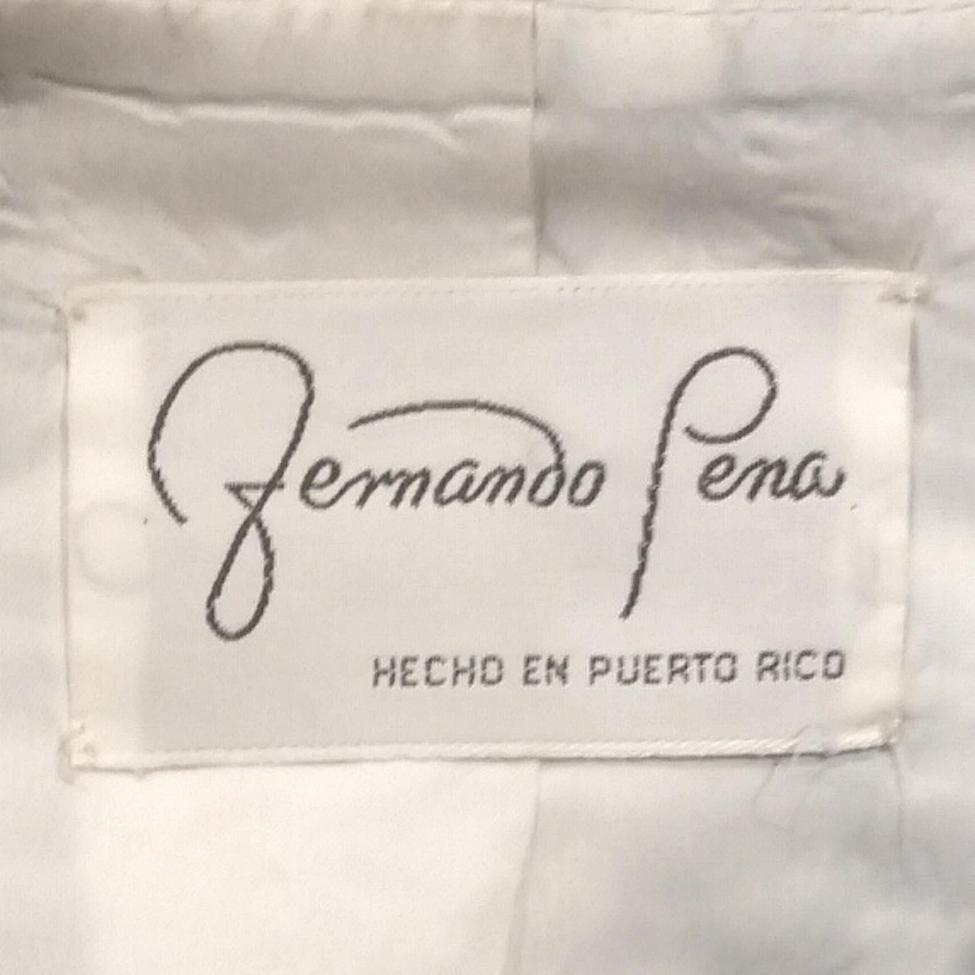 Fernando Pena Blaues und weißes Maxikleid aus den 1970er Jahren mit passender Jacke im Angebot 1