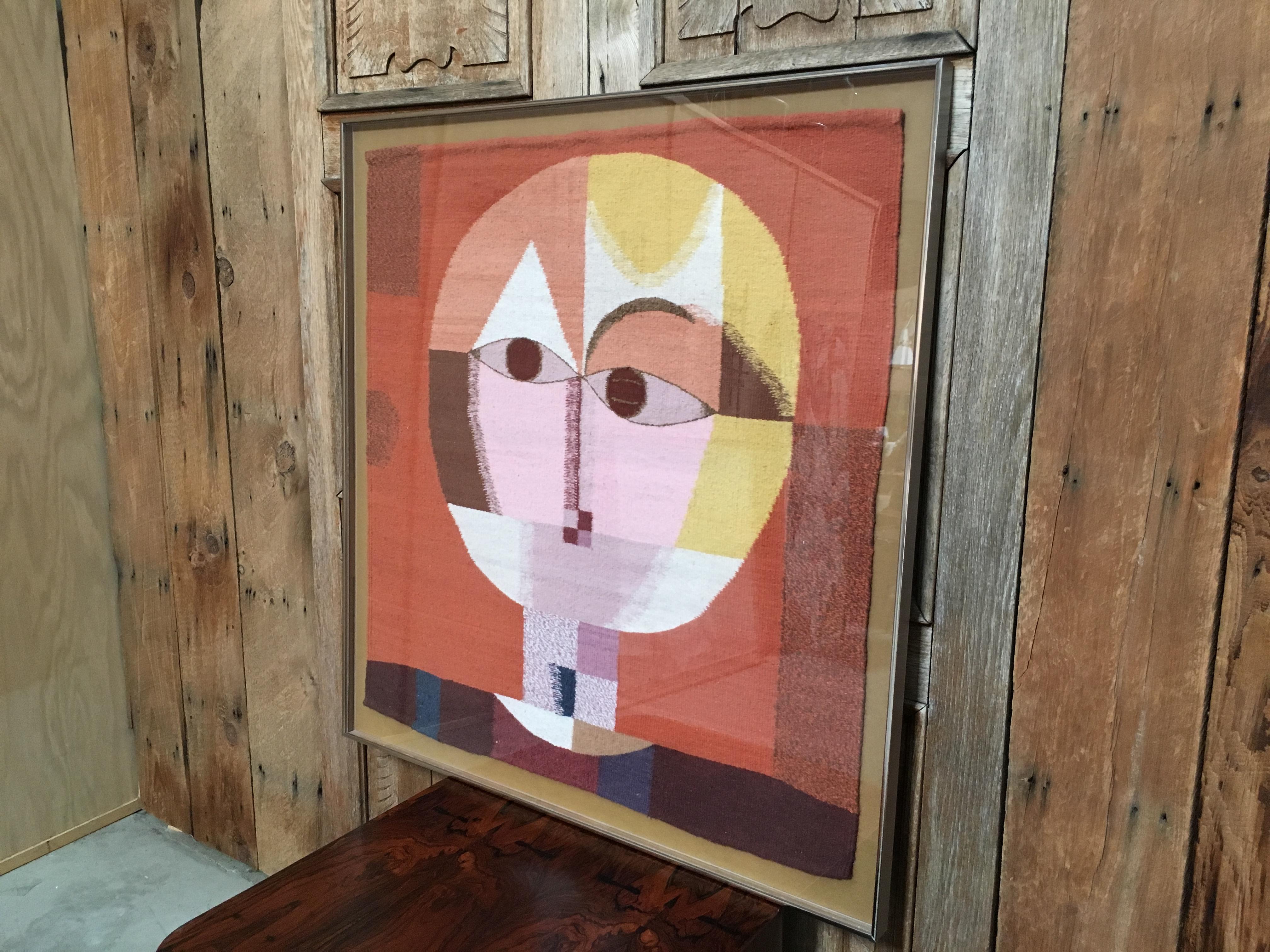 1970s Fiber Art in the Style of Paul Klee In Good Condition In Denton, TX