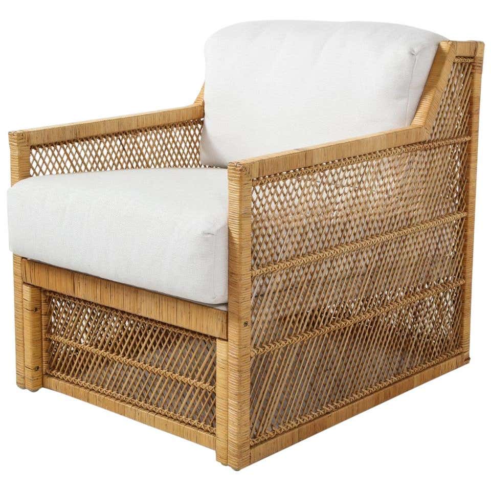 Pair of Ficks Reed Bamboo Lounge Chairs For Sale at 1stDibs