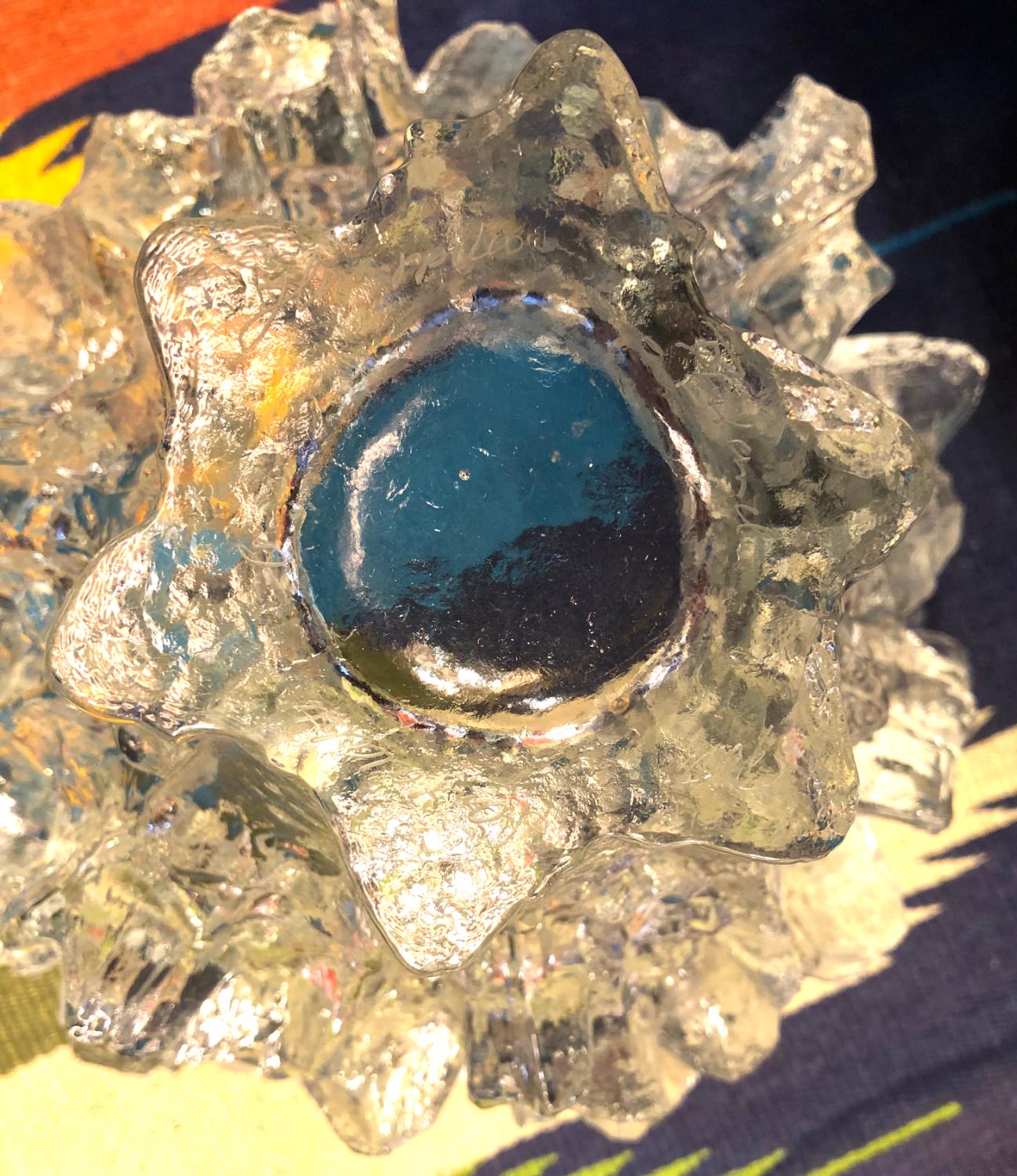 1970s Finnish Iceberg Art Glass Centrepiece Pertti Santalahti Humppila Finland 7