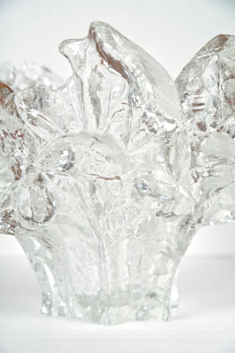 1970s Finnish Iceberg Art Glass Centrepiece Pertti Santalahti Humppila Finland 2