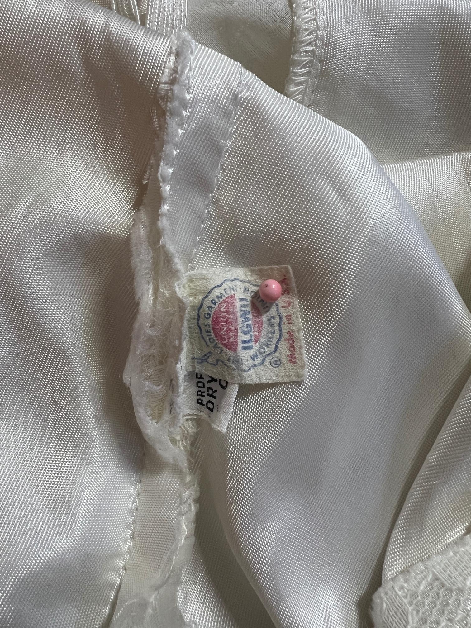 Women's 1970s Five Tier Lace Wedding Dress with Wide Neckline For Sale