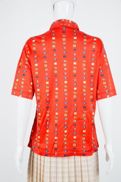 1970s Flags Celine Multico Cotton Polo Shirt