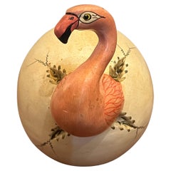 1970's Flamingo Hatching Sculpture Mid Century