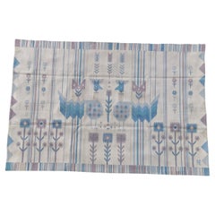Retro 1970s Flat weave Kilim carpet by Eva Nemeth  163 x 240 