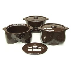 1970s Flesh Pots Ceramic Casserole Set by Morris Rushton Female Sculpture Nude