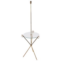 1970s Floor lamp in Brass and Glass
