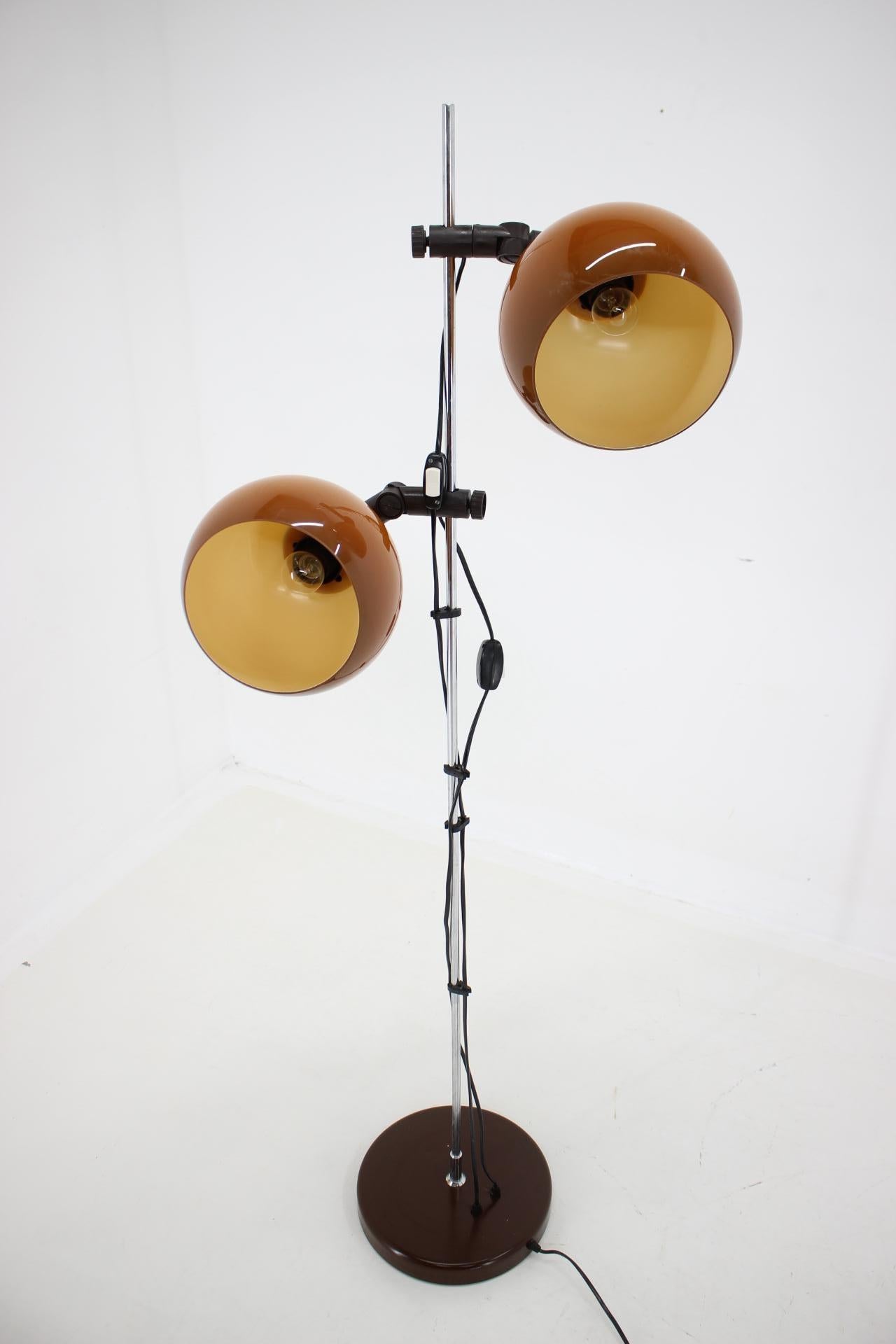 Hungarian 1970s Floor lamp with Plastic Lamp Shades, Hungary For Sale