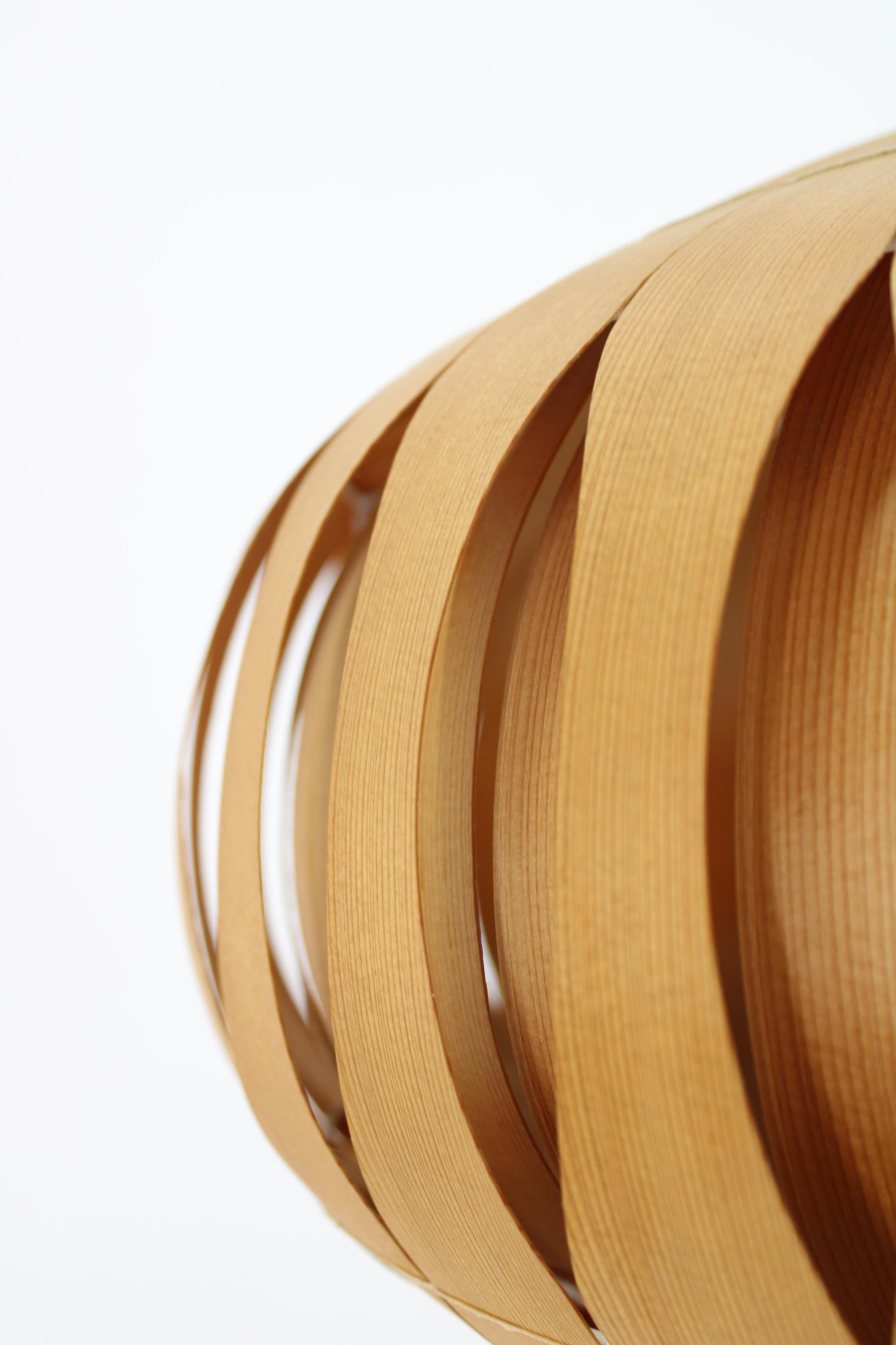 1970s Floor Lamp with Veneer Lamp Shade , Czechoslovakia 5