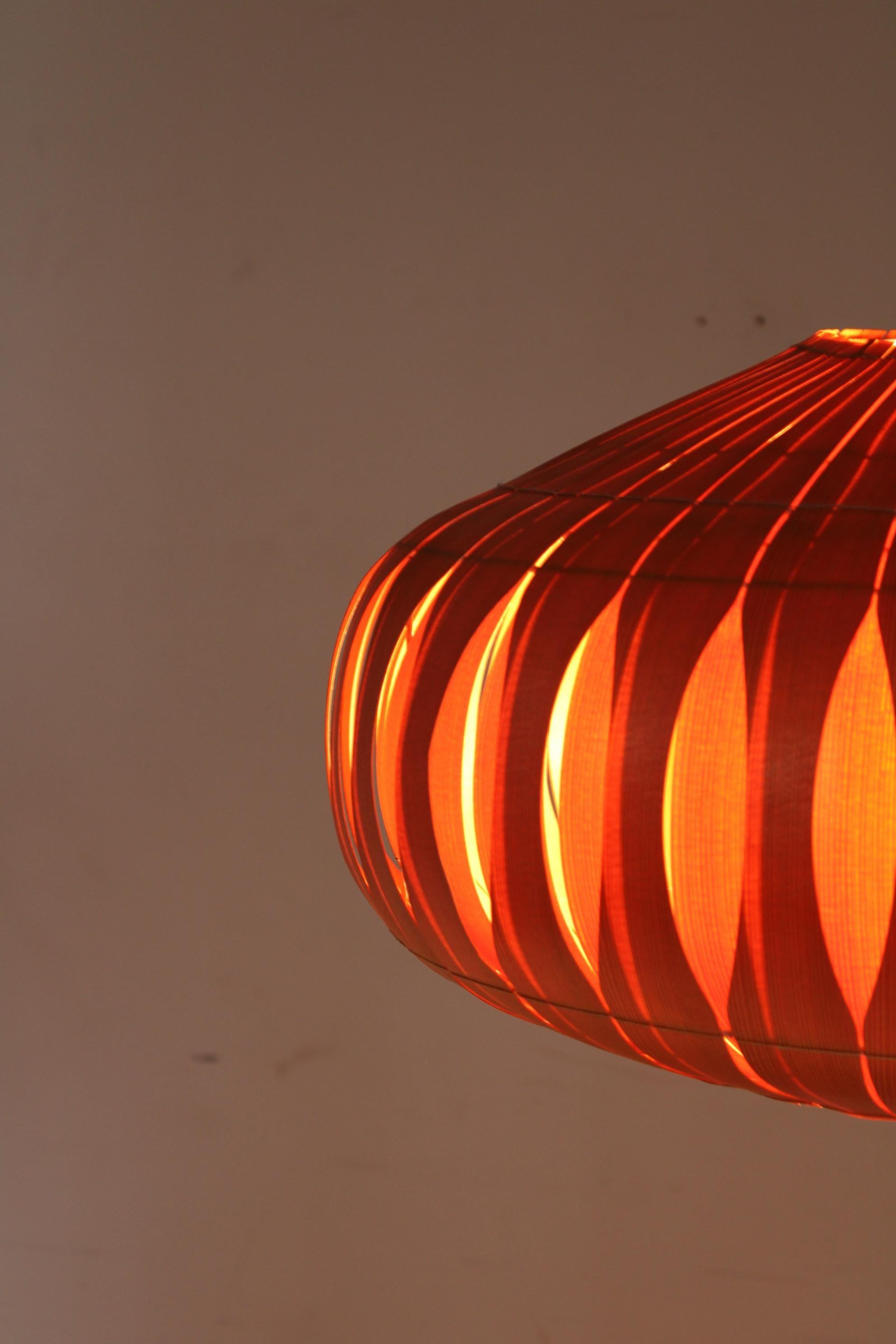1970s Floor Lamp with Veneer Lamp Shade , Czechoslovakia 8