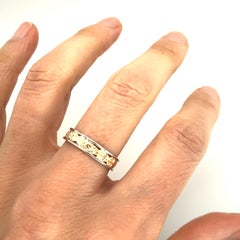 1970s Floral Design Tri-Gold Wedding Band