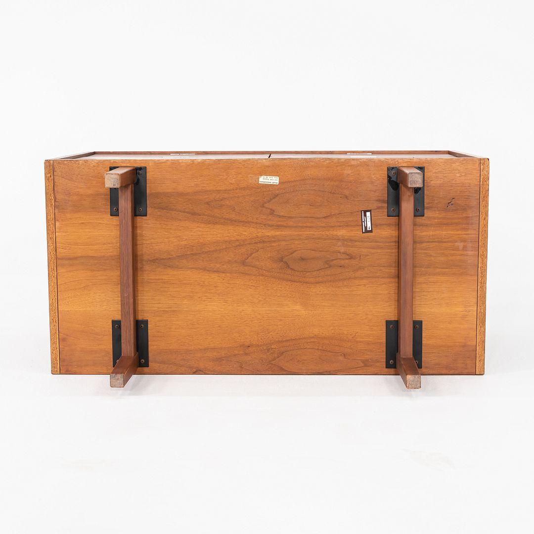 American 1970s Florence Knoll 2-Position Cabinet / Credenza in Walnut 36