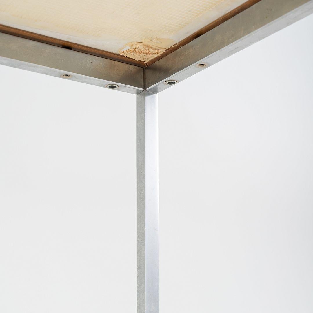 1970s Florence Knoll Coffee / End Table in Chromed Steel and White Marble 36
