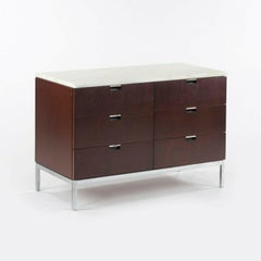 1970s Florence Knoll International 6 Drawer Credenza Dresser with Marble Top