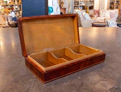 Boîte en cuir italien Florentine des années 1970 pour lettres ou documents