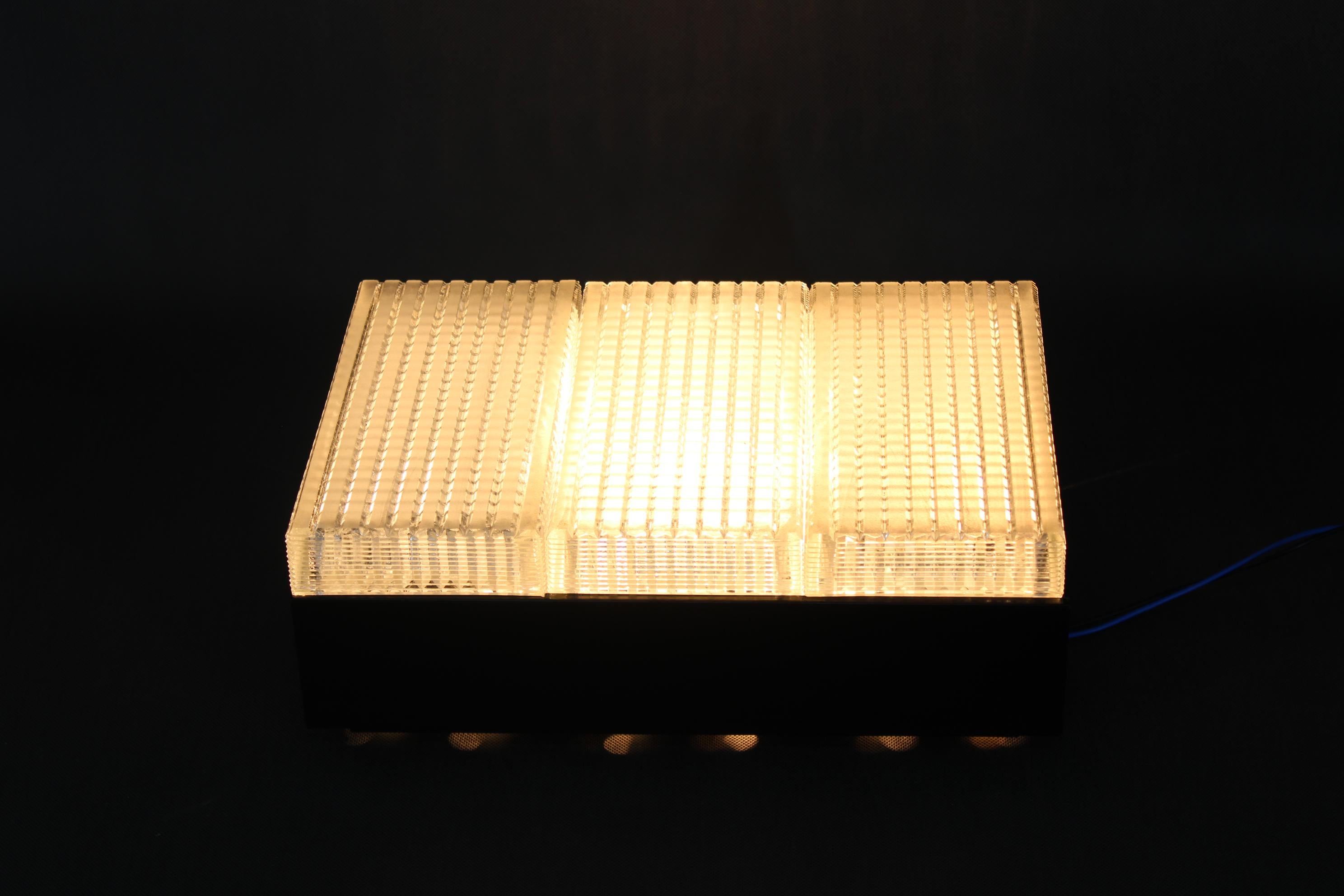 1970s Flush Mount or Wall Lamp by Kamenicky Senov, Czechoslovakia- 3
