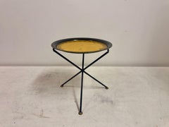 1970s Folding Metal Table in the Style of Christian Dior
