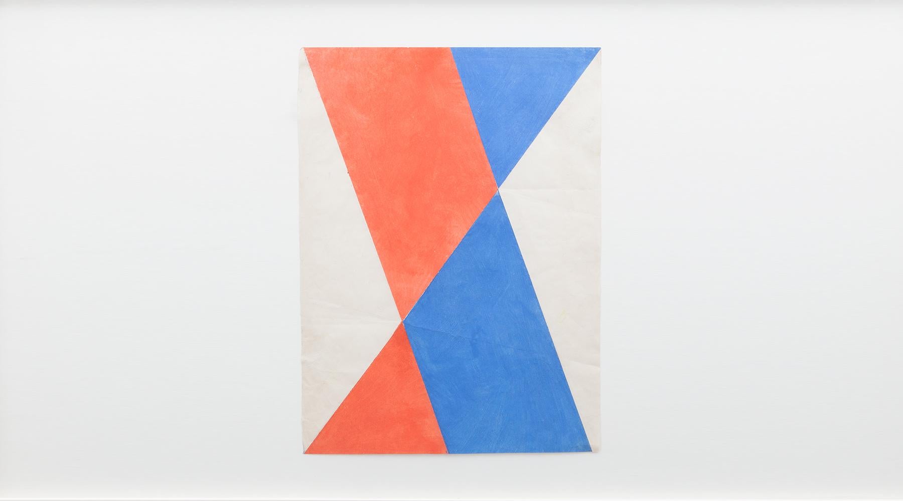 Folding, red and blue, Hermann Glöckner, Germany, 1974.

Folding is the determining principle in the artistic work of Hermann Glöckner. This example comes in red and blue in a white wooden frame. The size of the frame is h 76.5 / w 60.5 cm. The work
