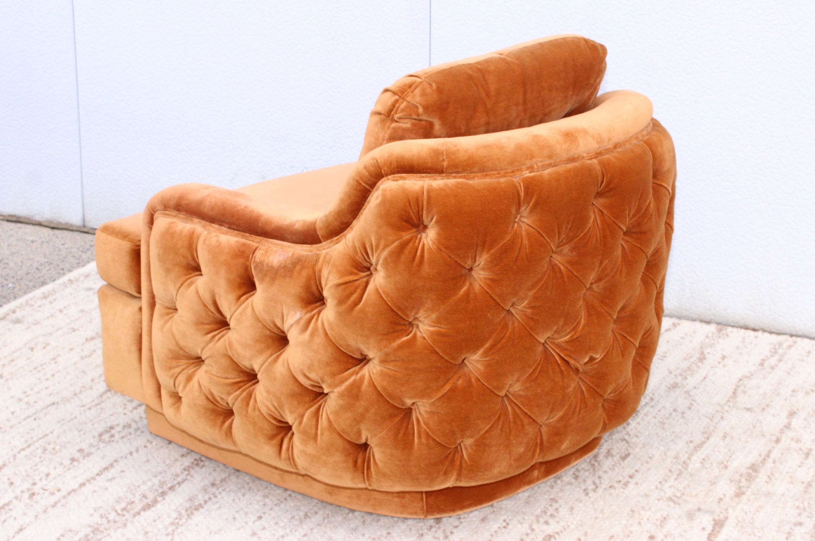 1970's Folio 500 Collection Tufted Club Chair by Henredon 1