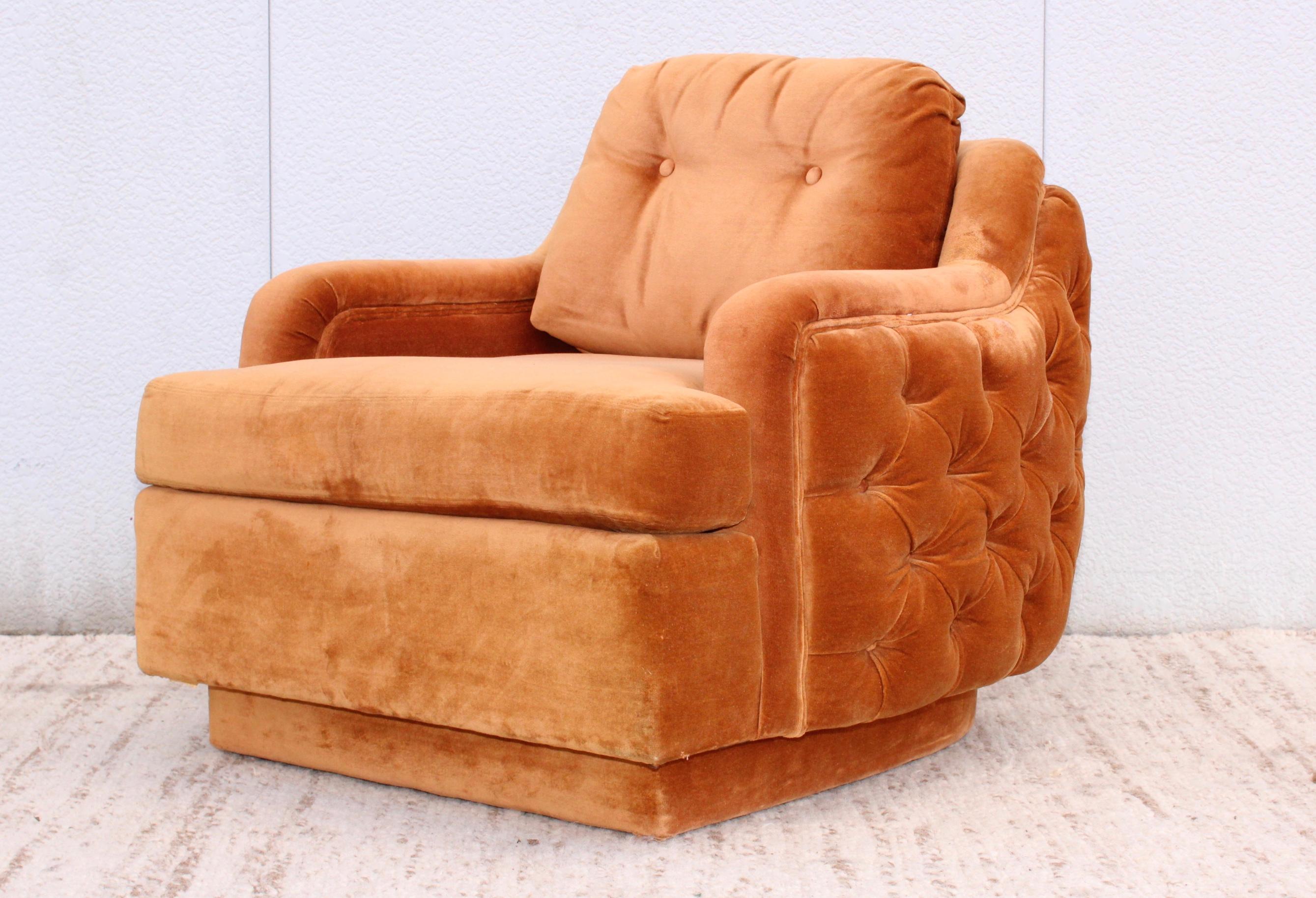 1970's Folio 500 Collection Tufted Club Chair by Henredon 2