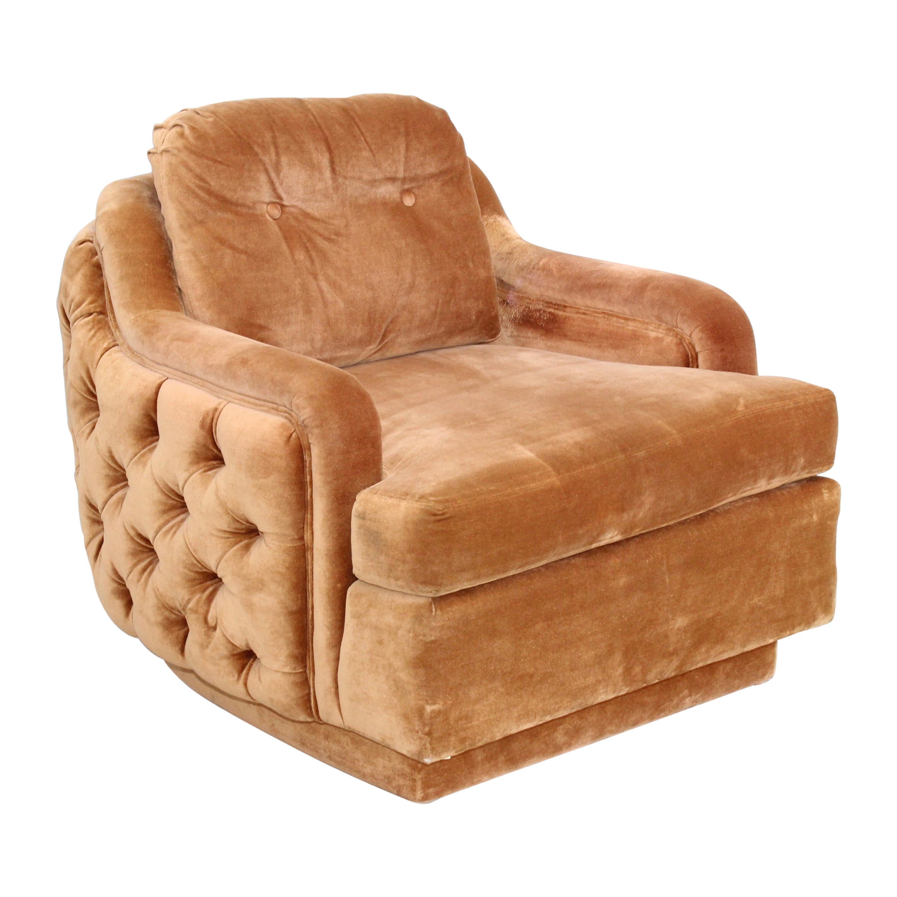1970's Folio 500 Collection Tufted Club Chair by Henredon