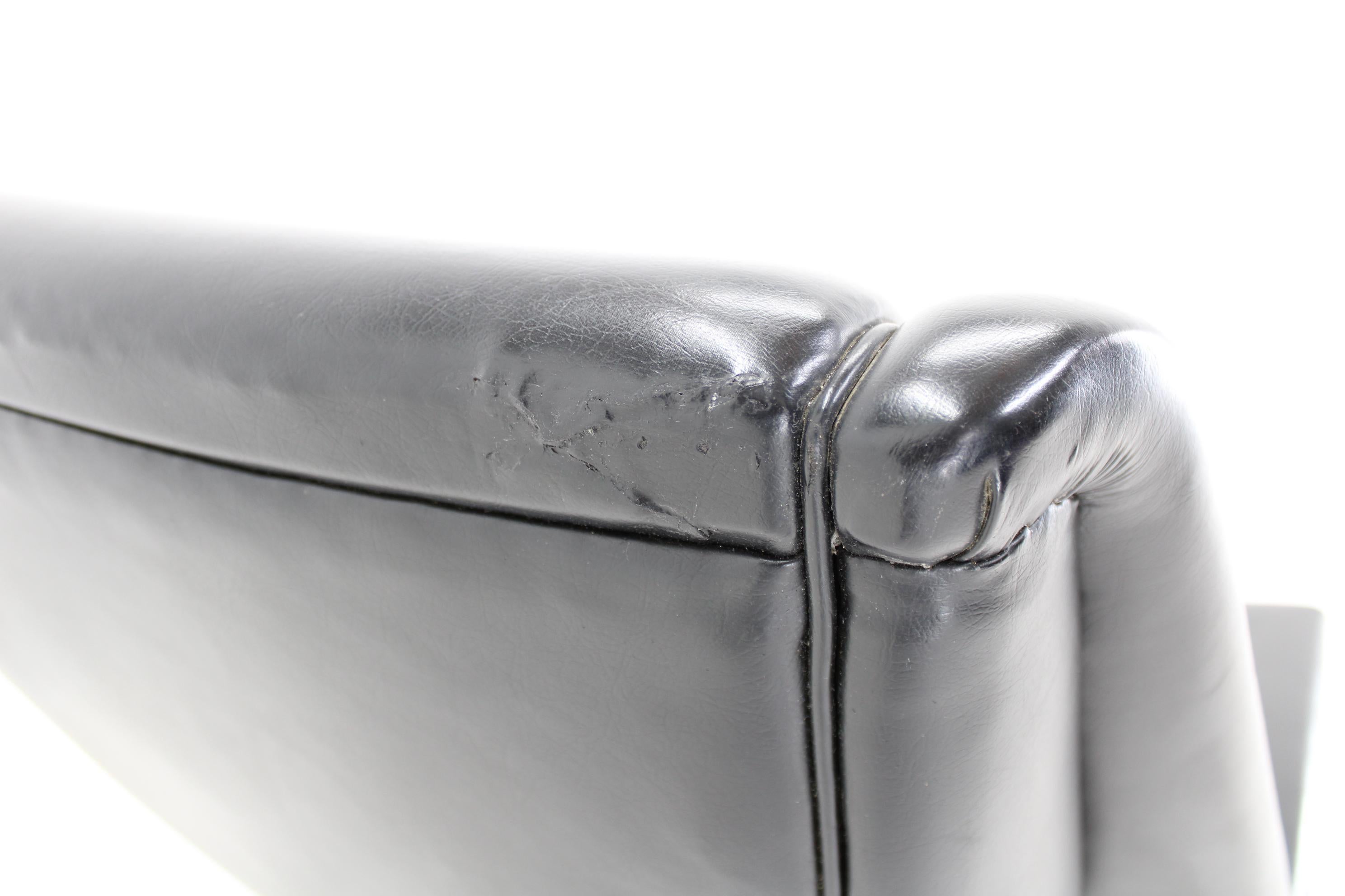 Sillón Folke Ohlsson 4410 en polipiel, Dinamarca, años 70 en venta 2