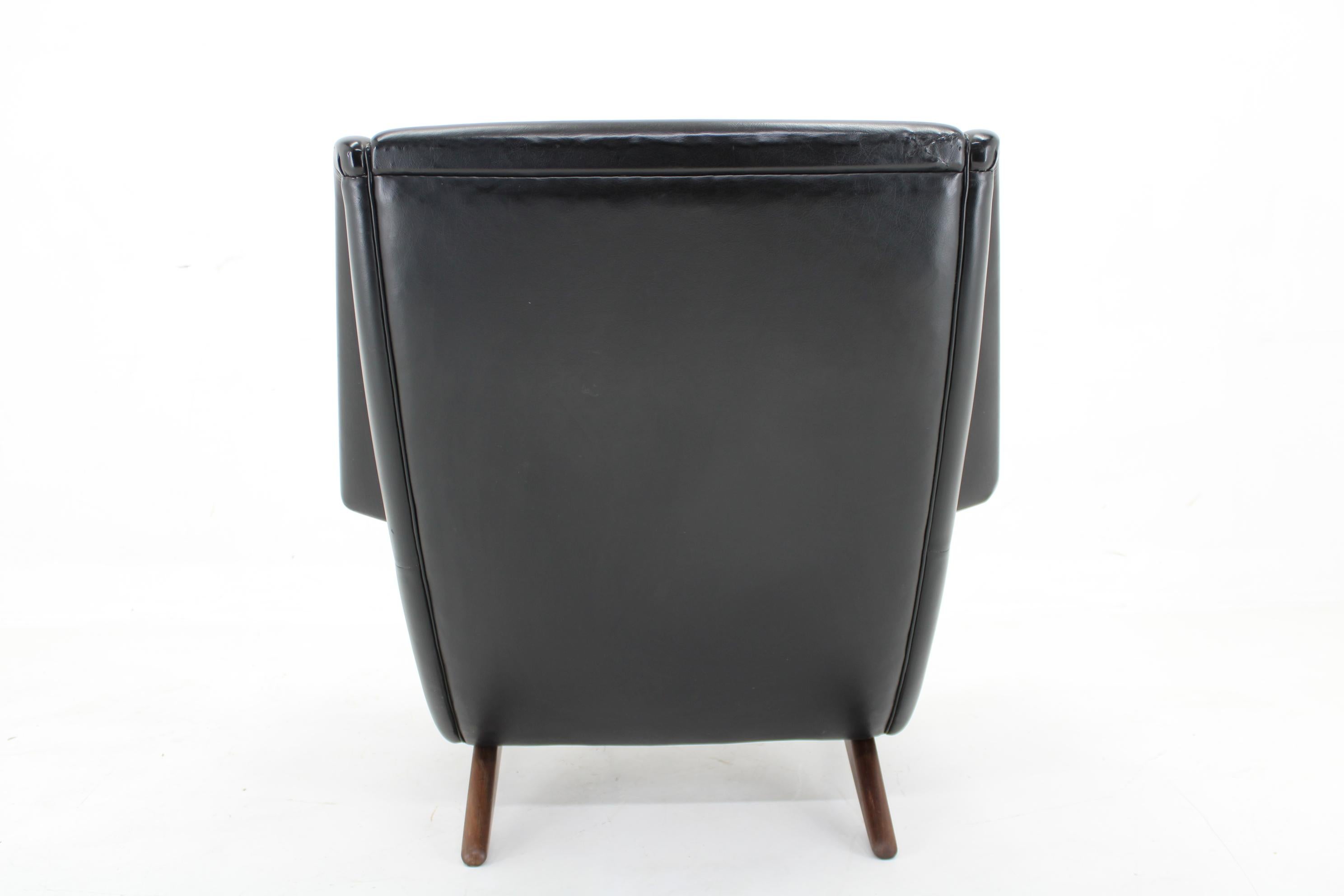 Faux Leather 1970s Folke Ohlsson Armchair 4410 in Leatherette, Denmark  For Sale