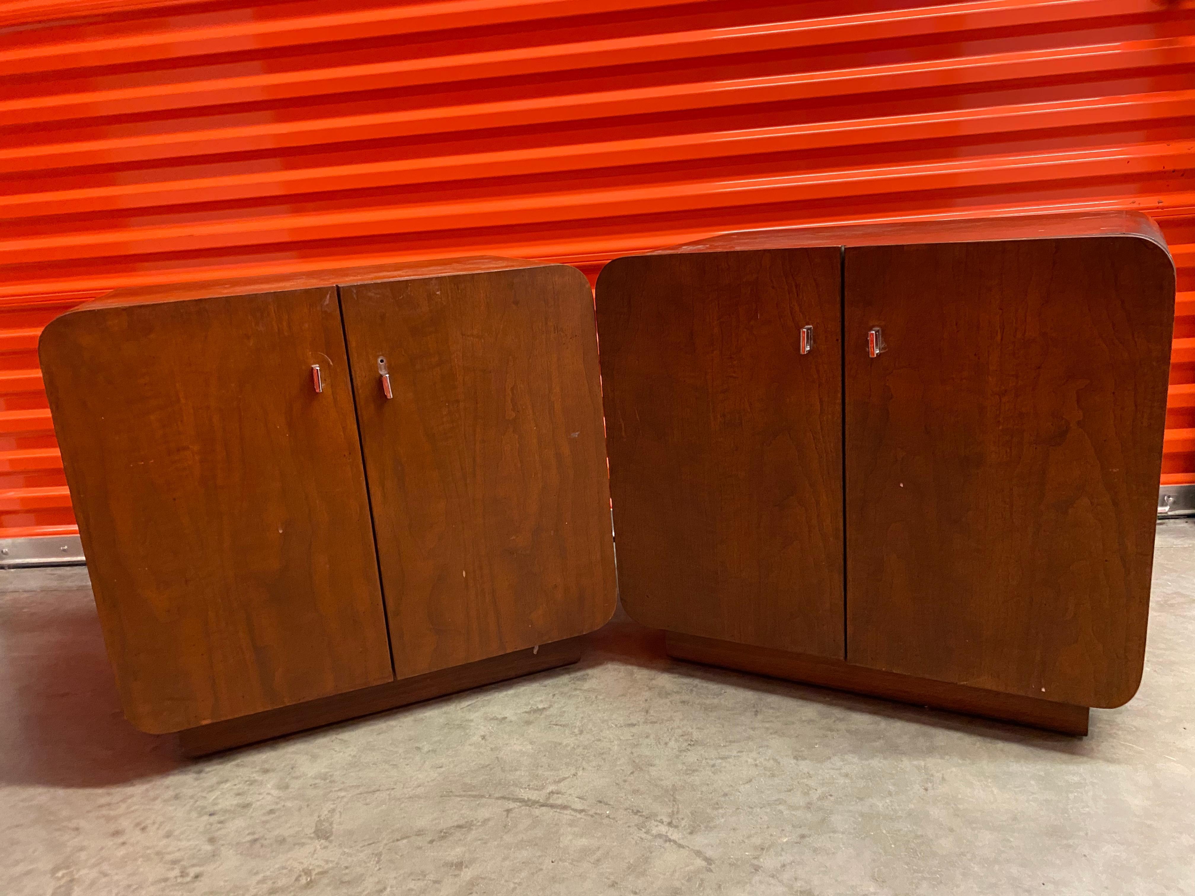 American 1970s Founders Collection Mid-Century Nightstands, a Pair For Sale