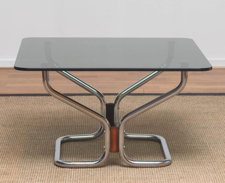 1970s Four Items Lounge Set Cognac Leather Steel by Harald Relling for