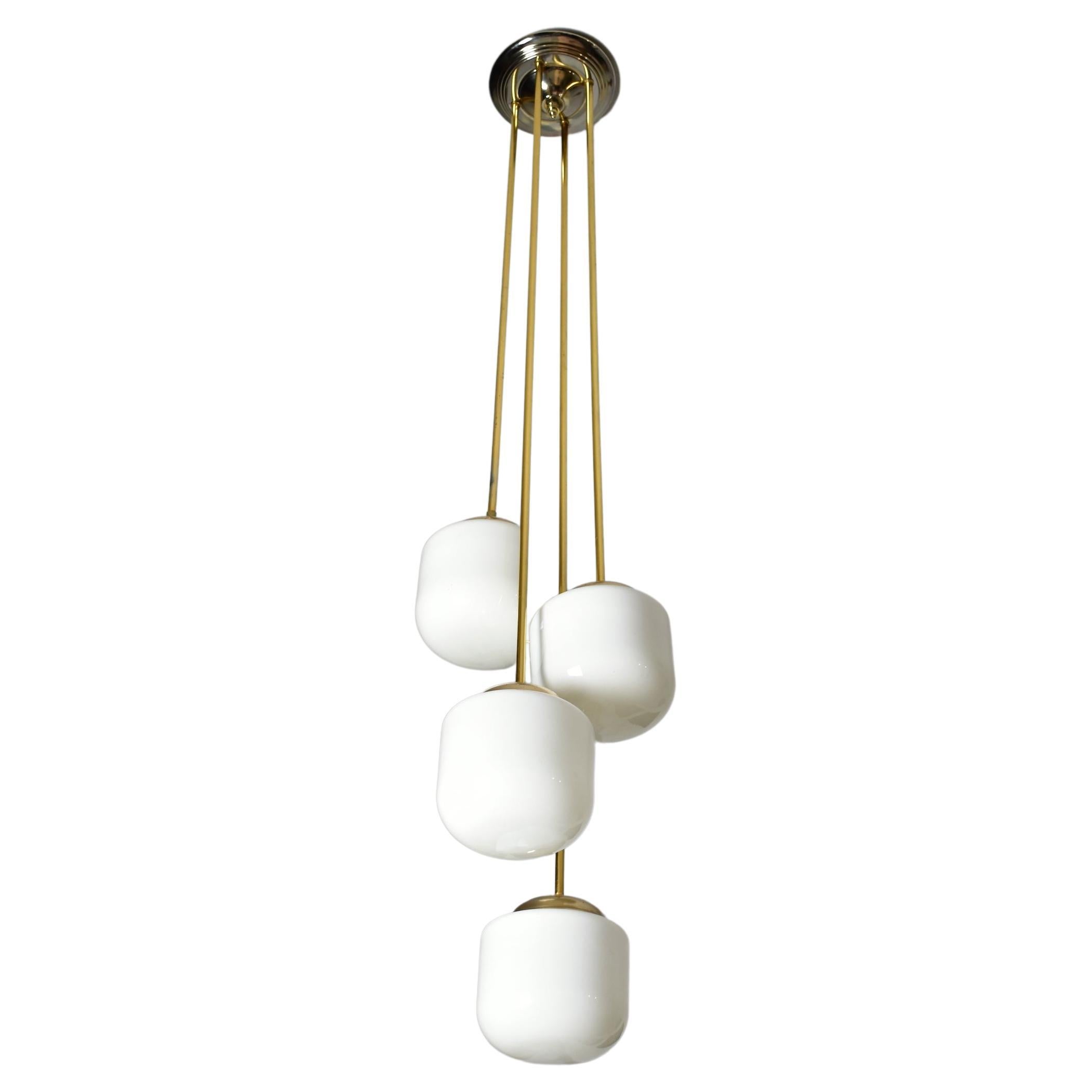 1970's Four Light Italian Pendant