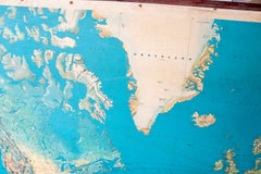 1970s Framed Air France World Wall Map, France