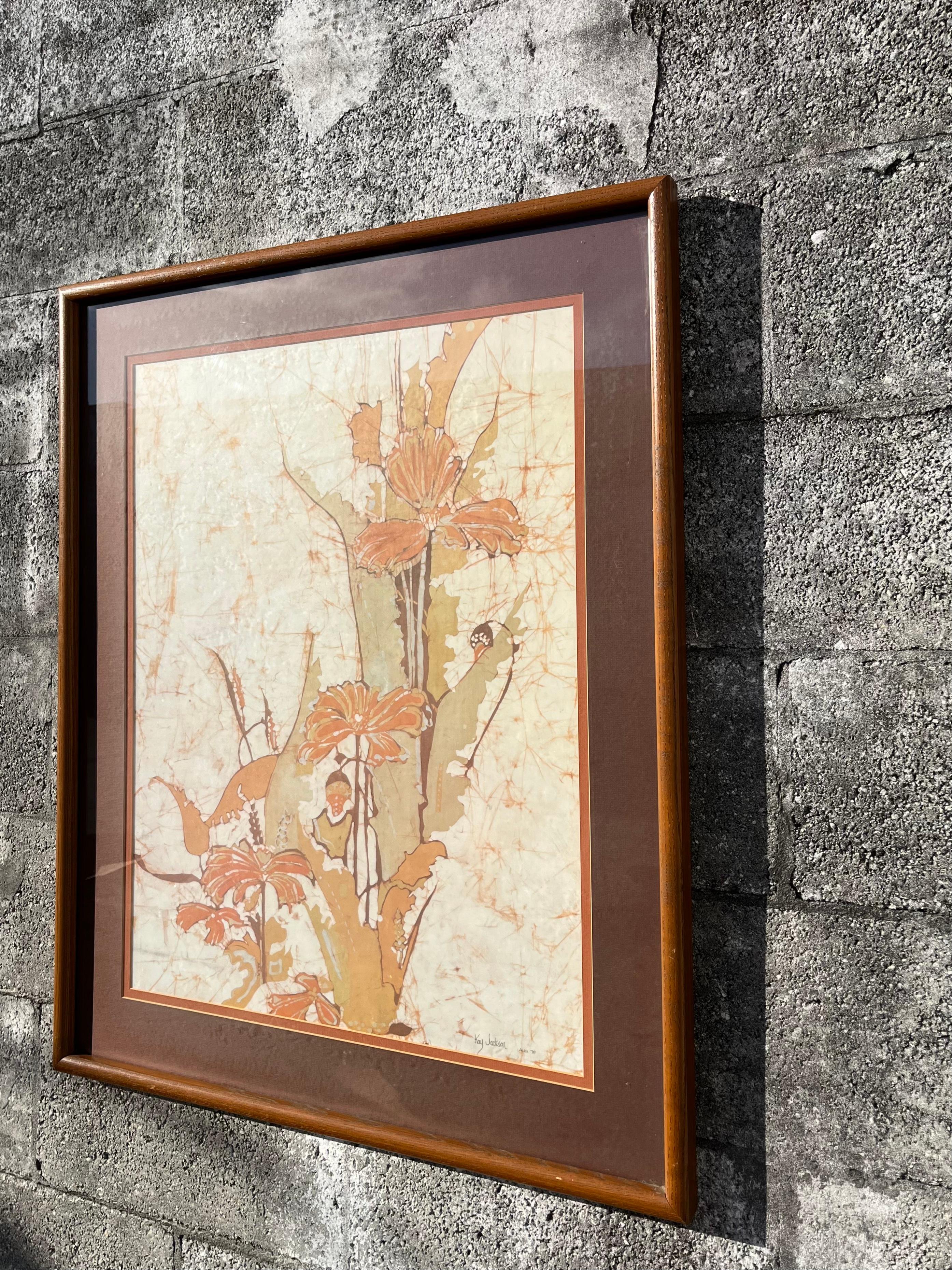 Américain Lithographie encadrée des années 1970 de l'artiste américain Kay Jackson. en vente