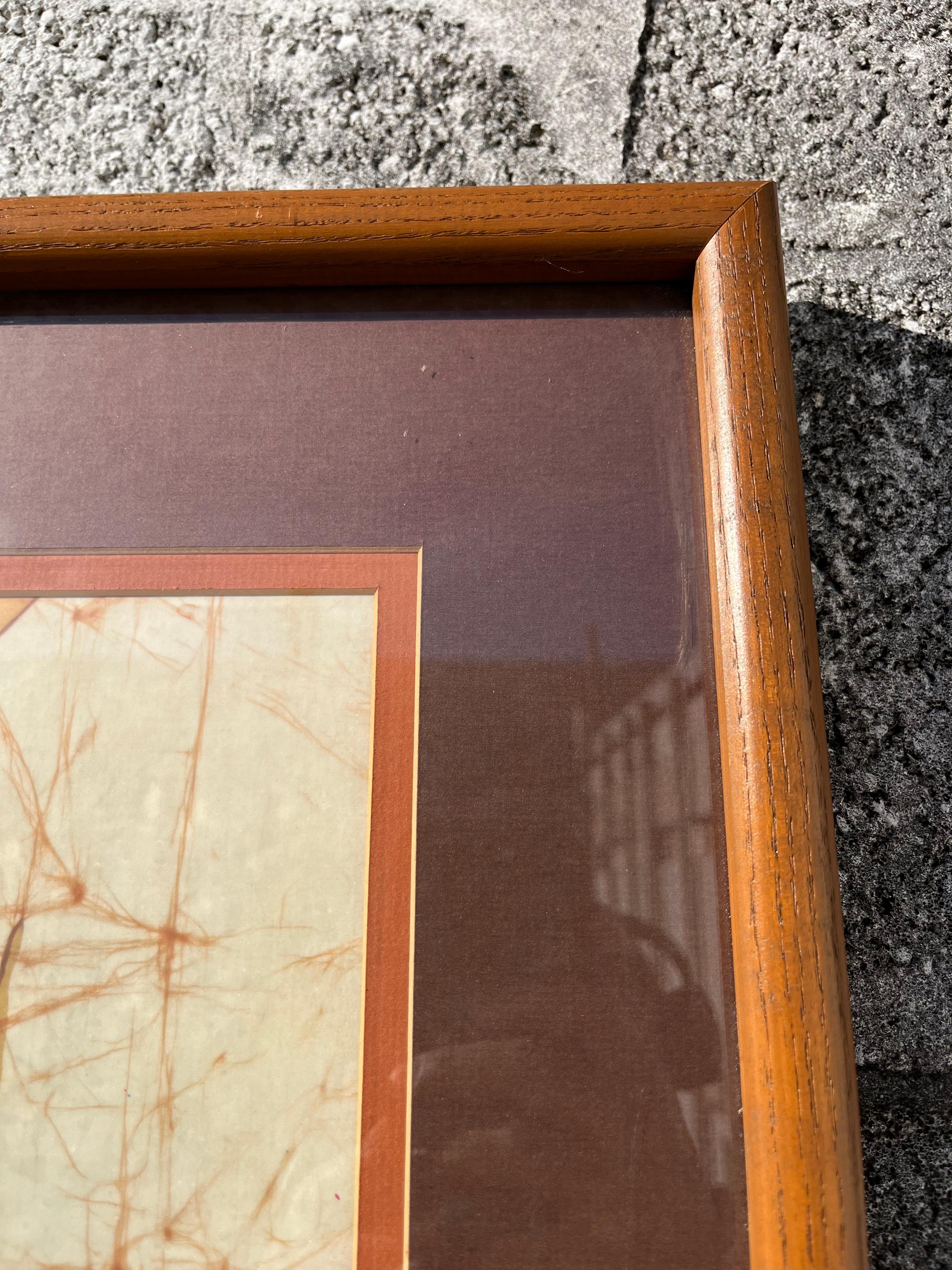 Papier Lithographie encadrée des années 1970 de l'artiste américain Kay Jackson. en vente