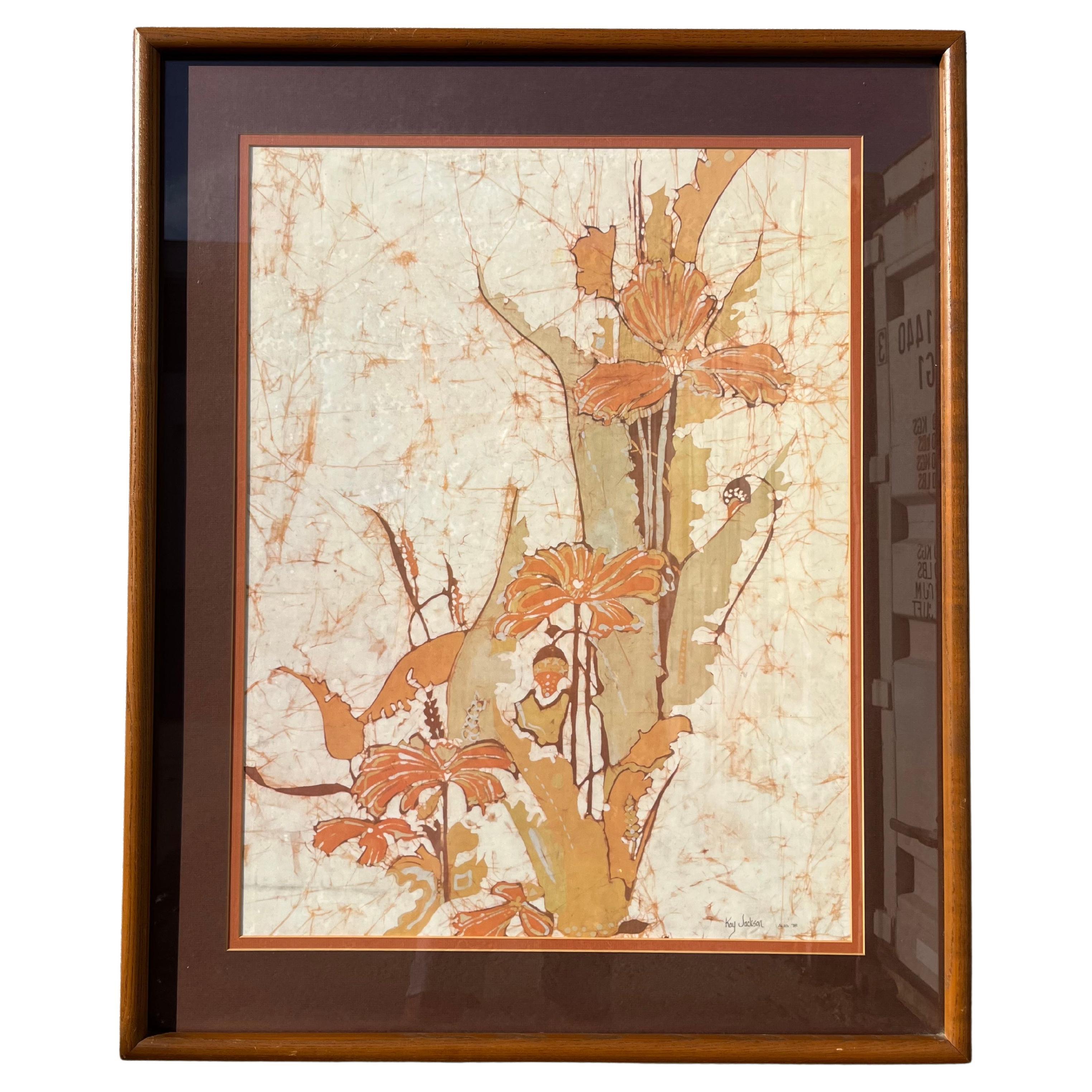 1970er Jahre gerahmte Lithographie des amerikanischen Künstlers Kay Jackson.