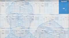 1970s Framed Serigraph by German Thomas Bayrle 'g'