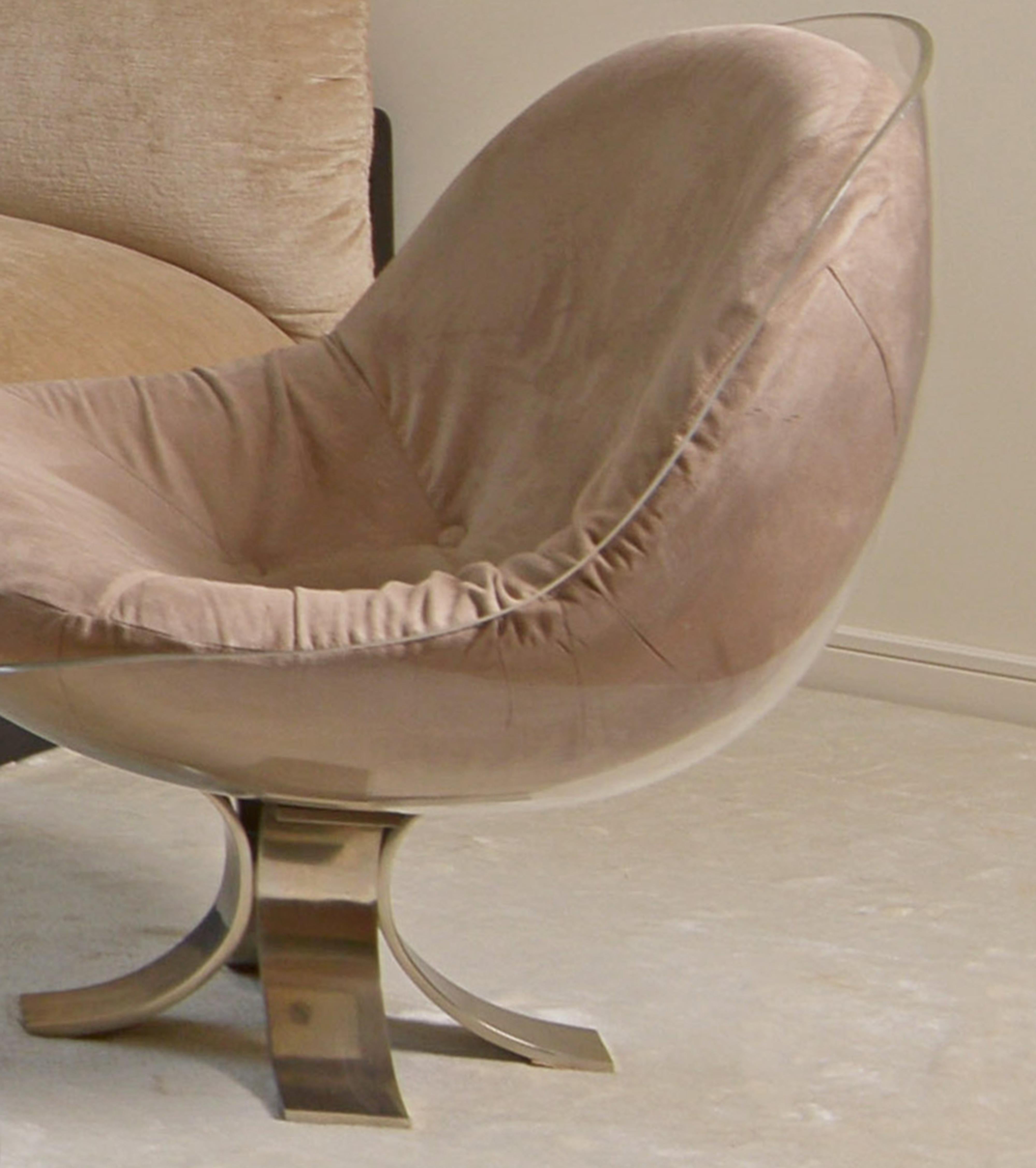 Français 1970 France Attr. Fauteuils de salon Michel Pigneres