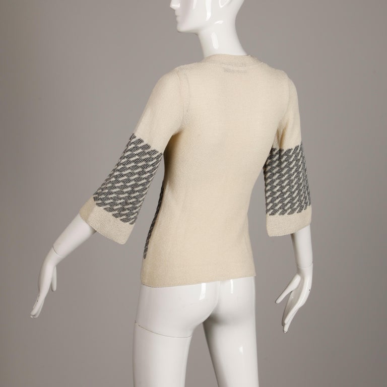 Women's 1970s Franck Olivier Vintage Bell Sleeve Sweater For Sale