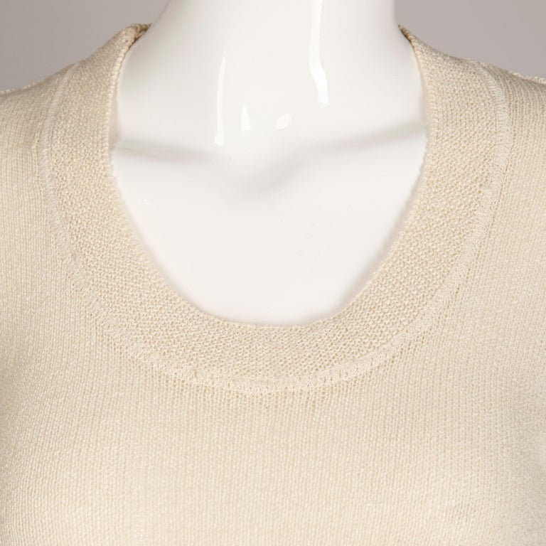 1970s Franck Olivier Vintage Bell Sleeve Sweater For Sale 3