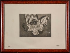 Französisch Angeli, signiertes Werk auf Papier, 1970er Jahre