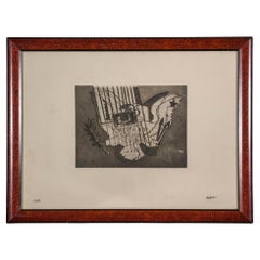Opera firmata su carta di Franco Angeli del 1970